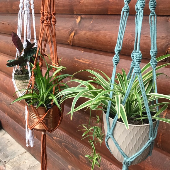 Moon Macrame Plant Hanger - Picture 2 of 8